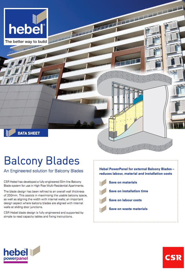 Balcony Blades – an engineered solution for balcony blades