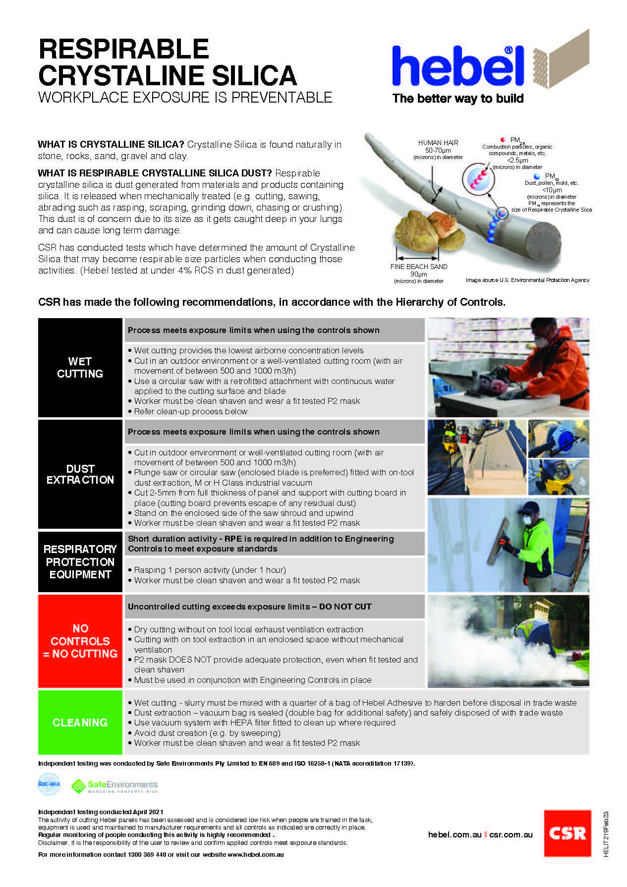Hebel Safety Guide – Silica fact sheet