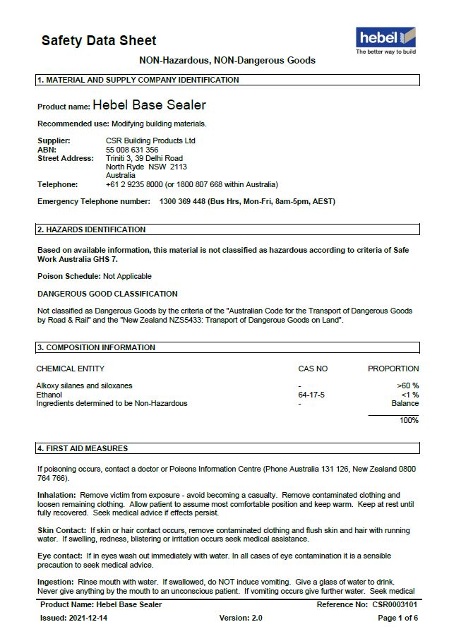 SDS Hebel Base Sealer